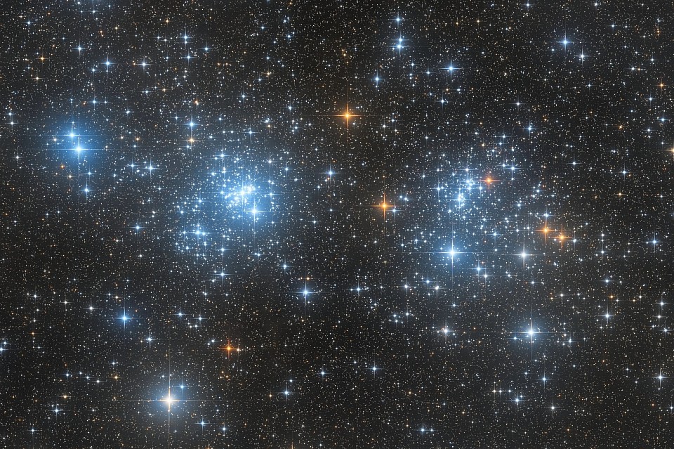 Double star cluster  (image credit Bart Delseart)
