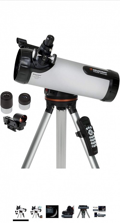 Celestron 31150 LCM 114 Series Computerised Newtonian Reflector Telescope, (image credit Amazon)