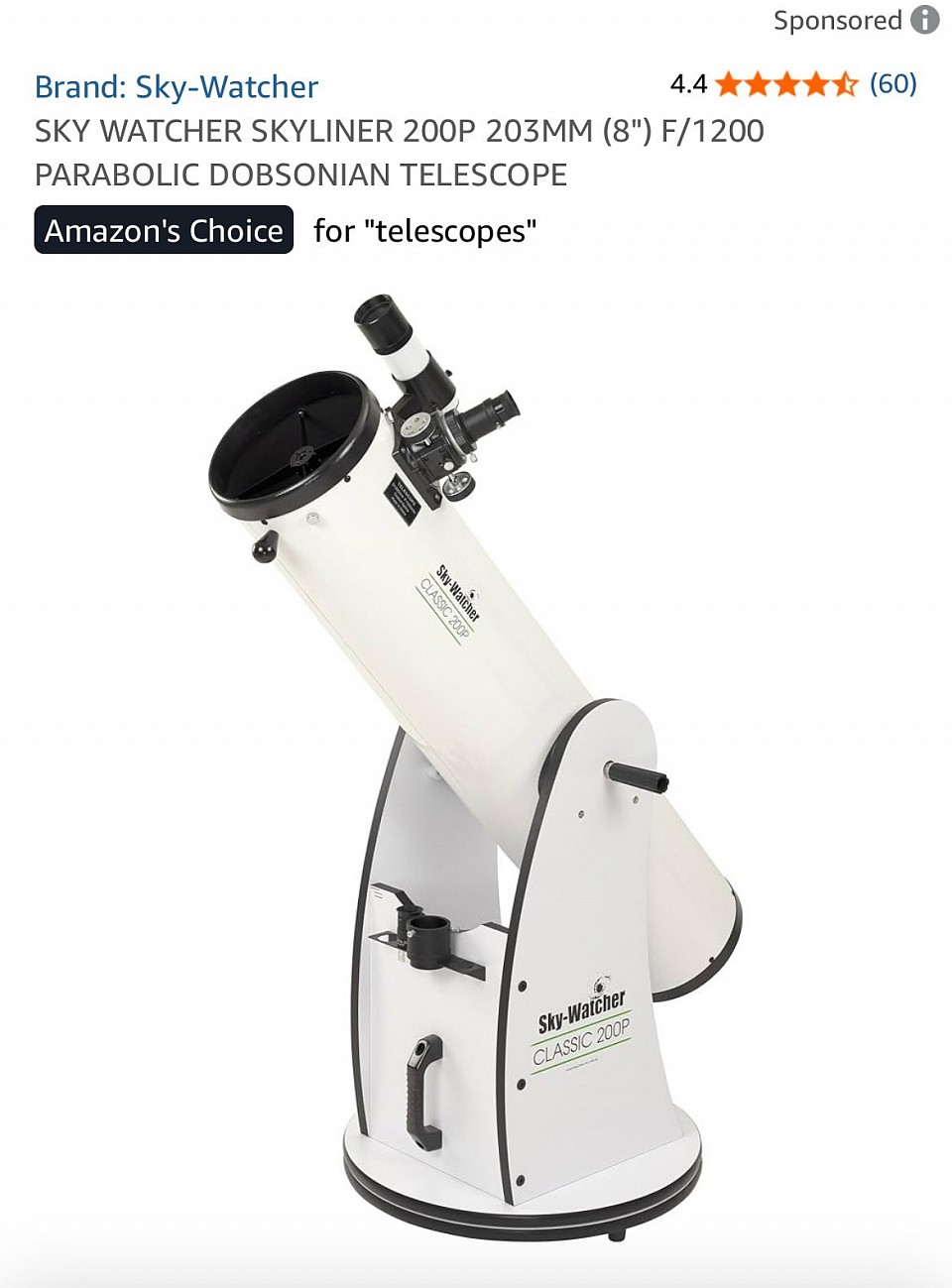 SKY WATCHER SKYLINER 200P 203MM (8