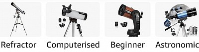Selection of telescopes (image credit Amazon)